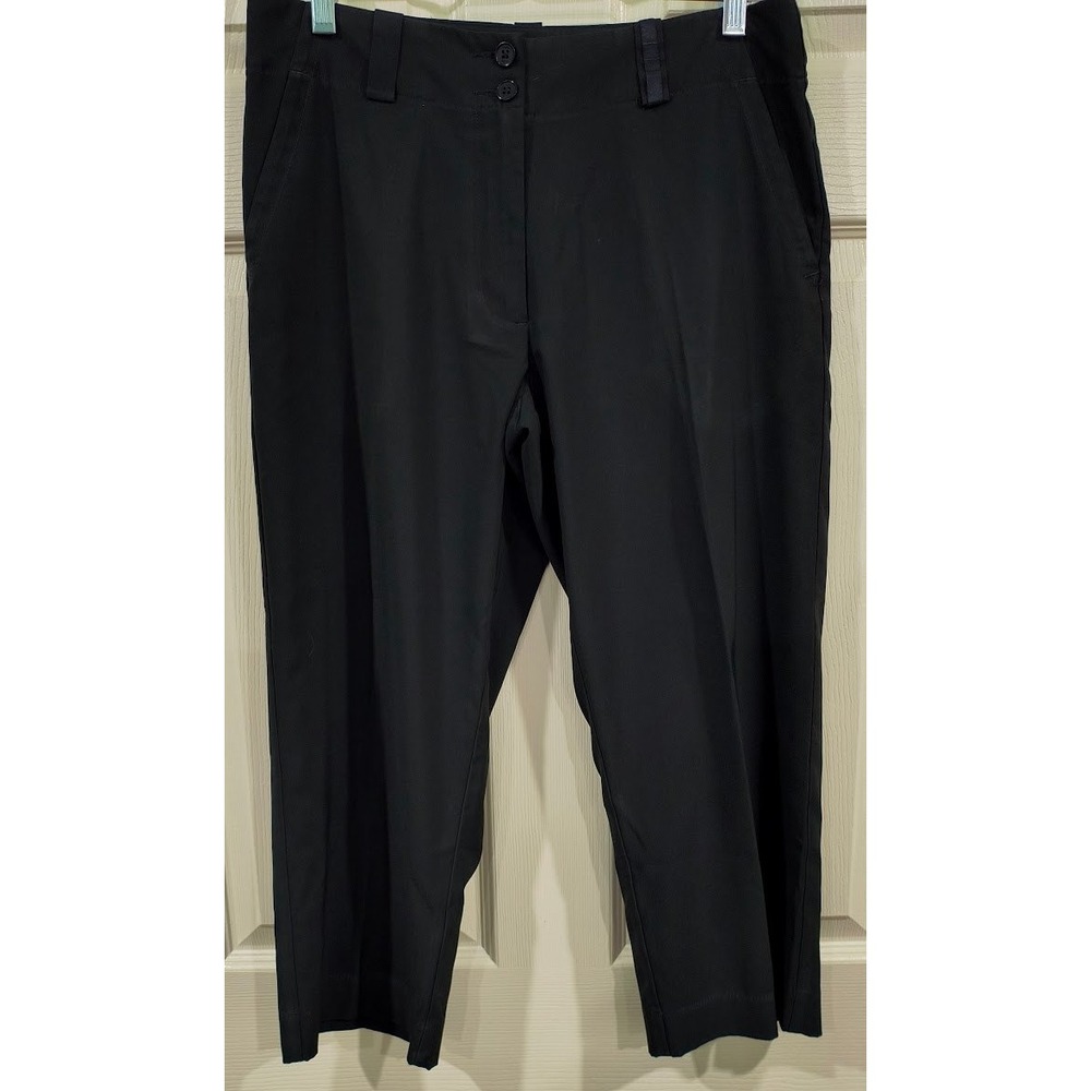 Nike Golf Fit Dry Black Cropped Pants Womens 4P Petite Stretch Trousers